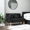 vidaXL Bench with Cushions Black 113x64.5x75.5 cm Fabric