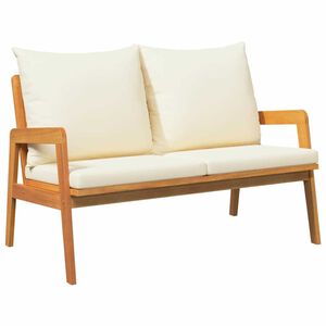 vidaXL Garden Bench with Cushion Brown Solid Acacia wood