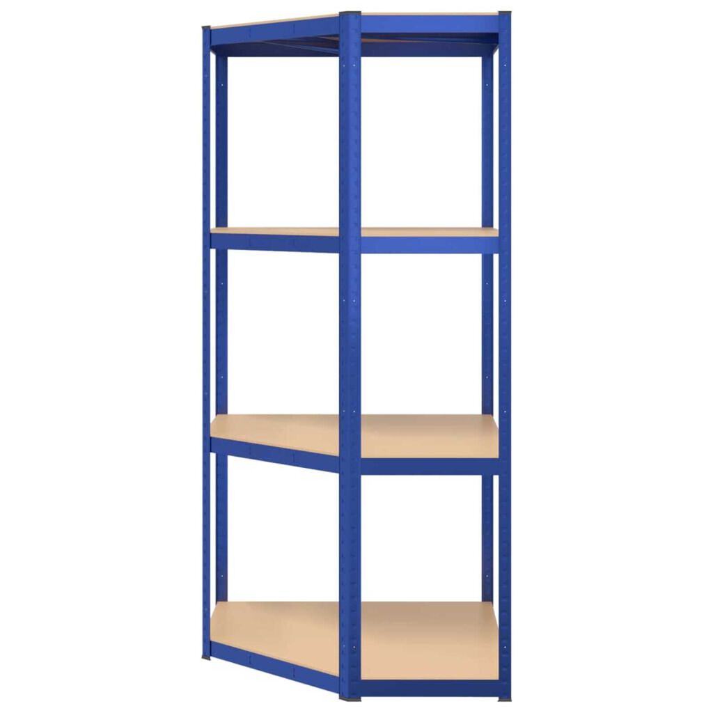 vidaXL 4-Layer Shelves 5 pcs Blue Steel&Engineered Wood