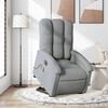 vidaXL Electric Stand up Massage Recliner Chair Light Grey Fabric