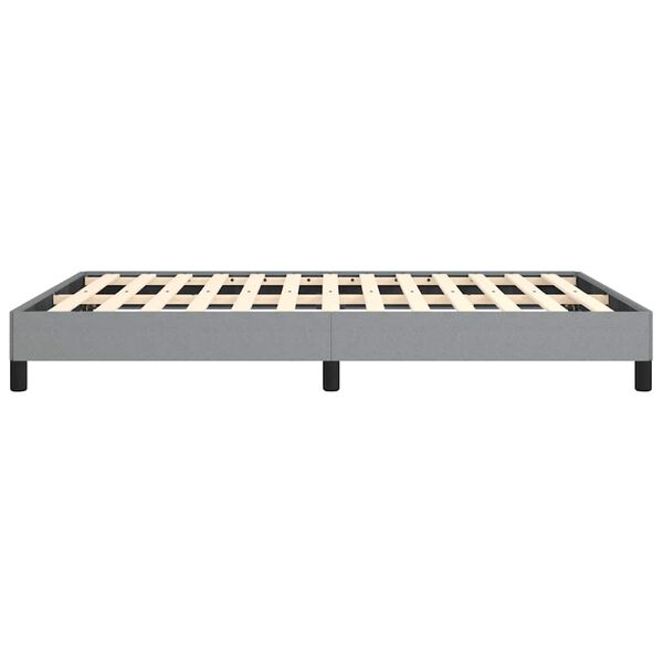 vidaXL Bed Frame without Mattress Light Grey 152x203 cm Queen Fabric