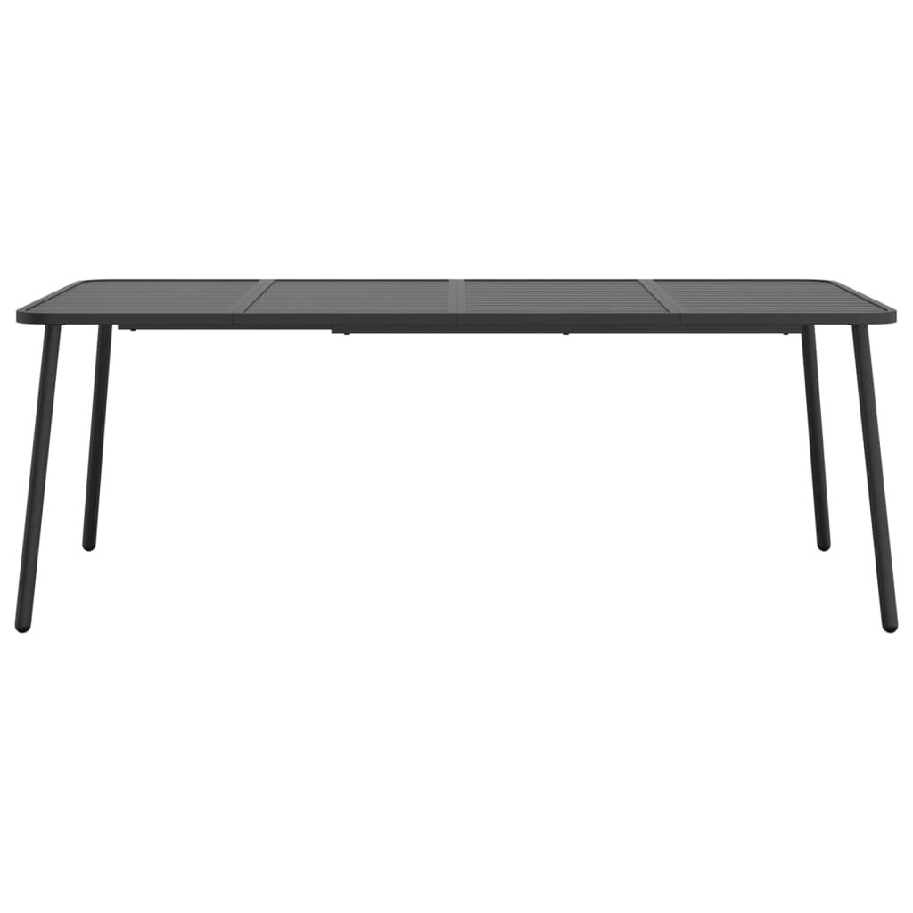vidaXL Garden Table Anthracite 200x100x71 cm Steel