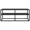 vidaXL TV Cabinet Black with Black Glass 100x40x40 cm