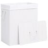 vidaXL Bamboo Laundry Basket White 100 L