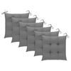 vidaXL Folding Garden Chairs with Cushions 6 pcs Solid Teak Wood