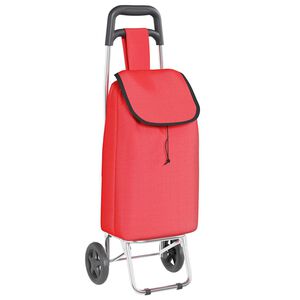 vidaXL Shopping Trolley Folding Red 35 x 28 x 92 cm Oxford fabric