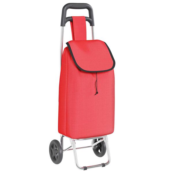 vidaXL Shopping Trolley Folding Red 35 x 28 x 92 cm Oxford fabric