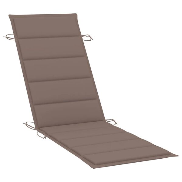 vidaXL Garden Sun Lounger with Cushion Solid Acacia Wood