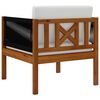 vidaXL Garden Chair with cushion Solid Acacia Wood