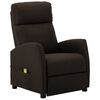 vidaXL Electric Massage Chair Dark Brown Fabric