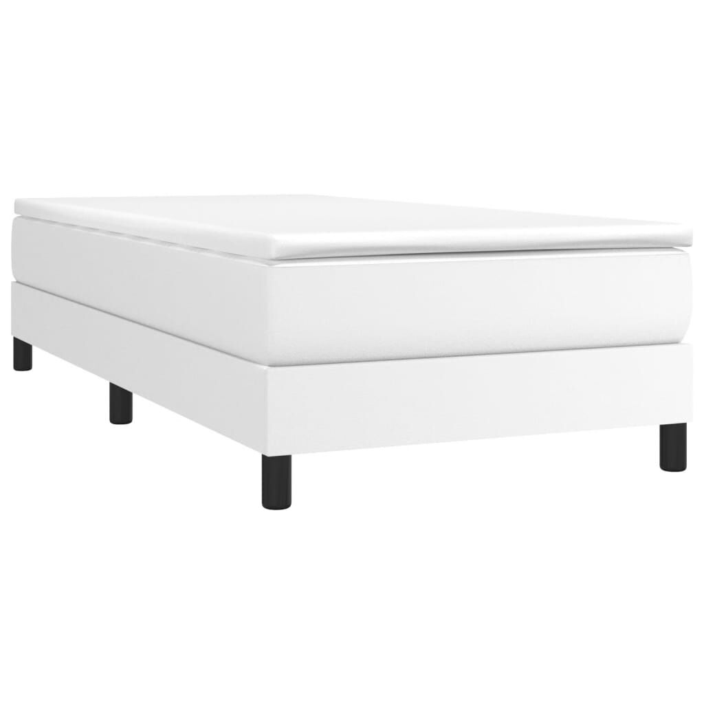 vidaXL Bed Frame without Mattress White Twin Faux Leather (US Only)