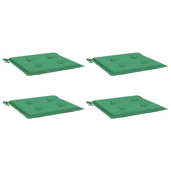 vidaXL Garden Chair Cushions 4 pcs Green 50x50x3 cm Oxford Fabric