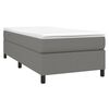 vidaXL Box Spring Bed Frame Dark Grey Twin Fabric (US Only)