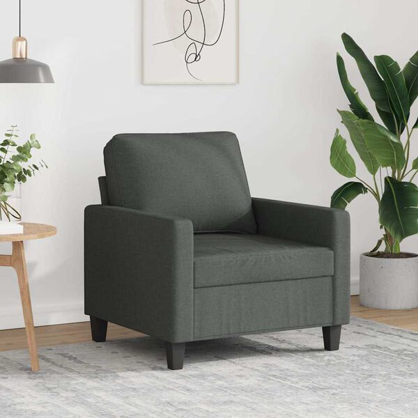 vidaXL Sofa Chair Dark Grey 60 cm Fabric