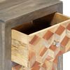 vidaXL Bedside Cabinet Grey 40x30x50 cm Solid Mango Wood