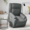 vidaXL Stand up Massage Recliner Chair Grey Faux Leather