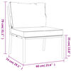 vidaXL 5 Piece Garden Lounge Set with Sand Cushions Steel