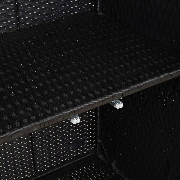 vidaXL Storage Cabinet with Storage Black 100 x 36 x 102 cm Rattan