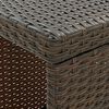 vidaXL Bar Table with Storage Rack Brown 120x60x110 cm Poly Rattan