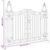 vidaXL Garden Gate Black 121x8x100 cm Wrought Iron