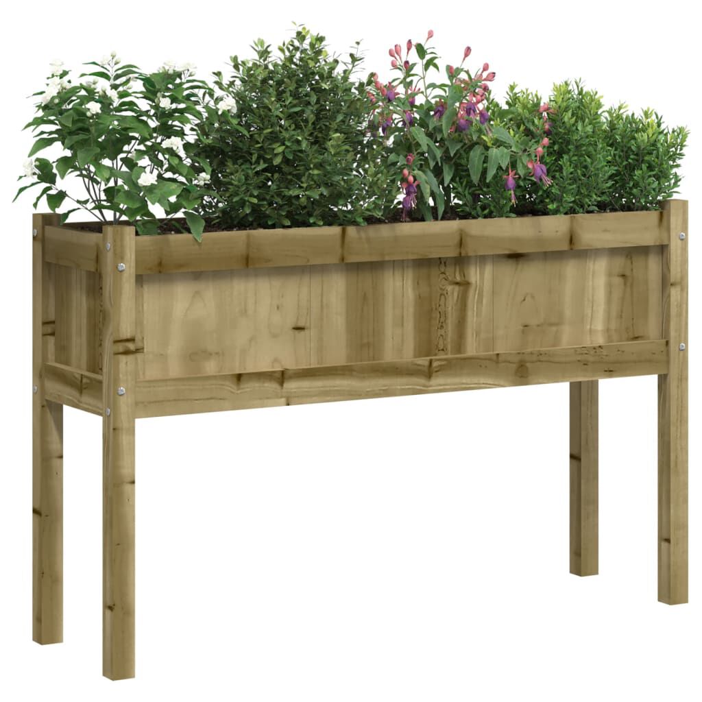 vidaXL Garden Planter with Legs 110x31x70 cm Impregnated Wood Pine