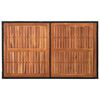 vidaXL 7 Piece Outdoor Dining Set Poly Rattan Acacia Wood Black
