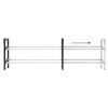 vidaXL Extendable Shoe Rack with 2 Shelves 119x24x37 cm