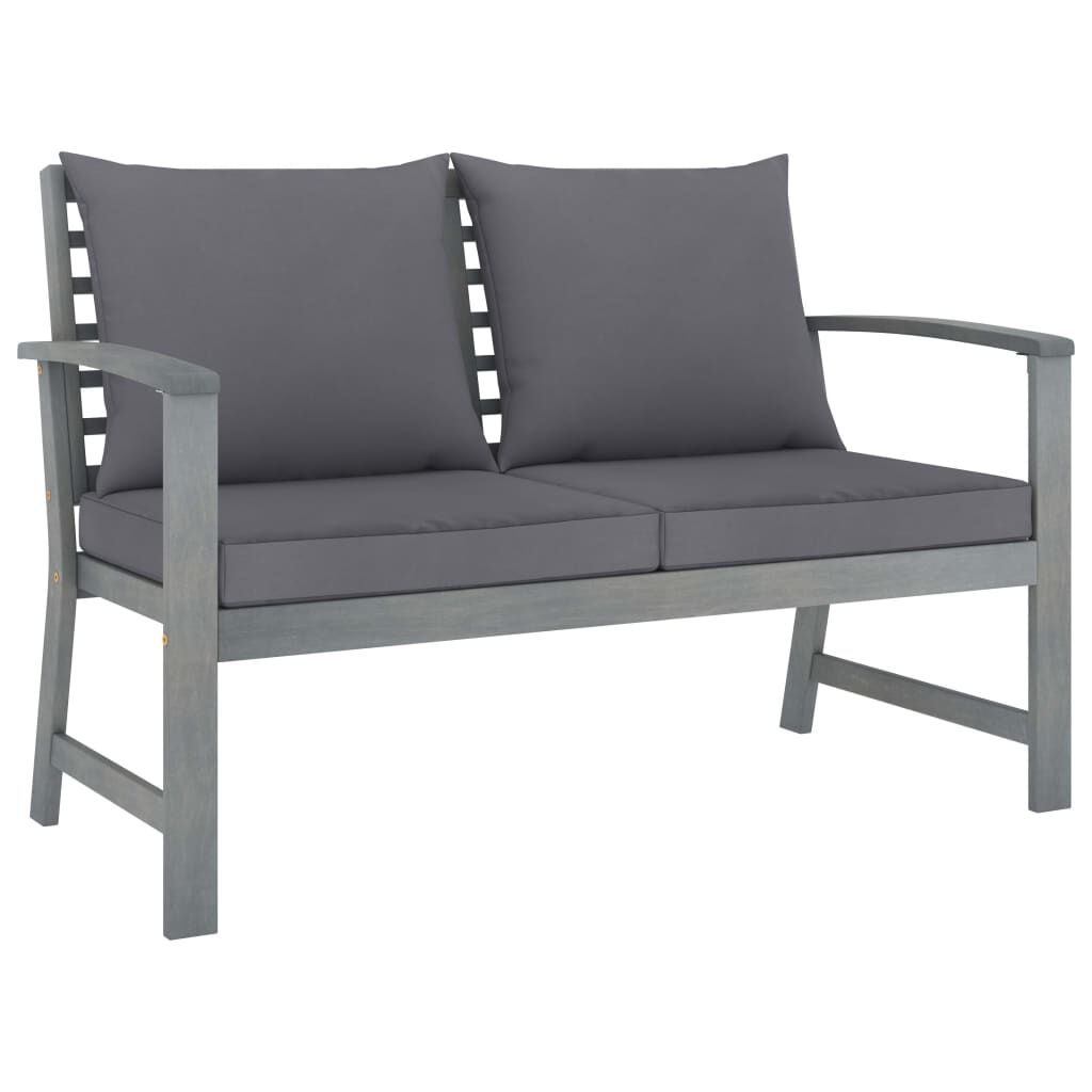 vidaXL 4 Piece Garden Lounge Set with Cushions Solid Acacia Wood