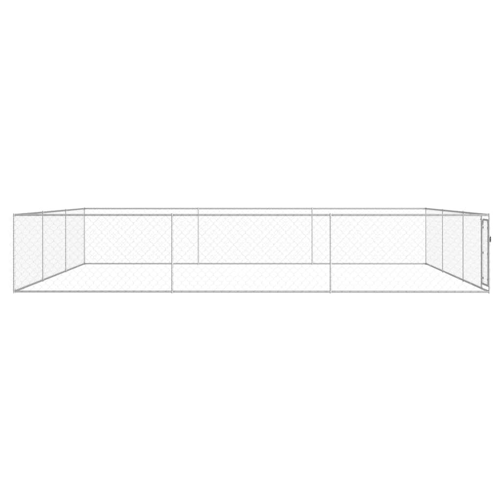 vidaXL Outdoor Dog Kennel Galvanised Steel 6x6x1 m