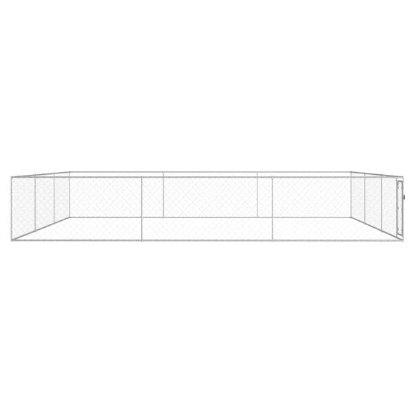 vidaXL Outdoor Dog Kennel Galvanised Steel 6x6x1 m