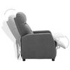 vidaXL Electric Recliner Chair Light Grey Fabric