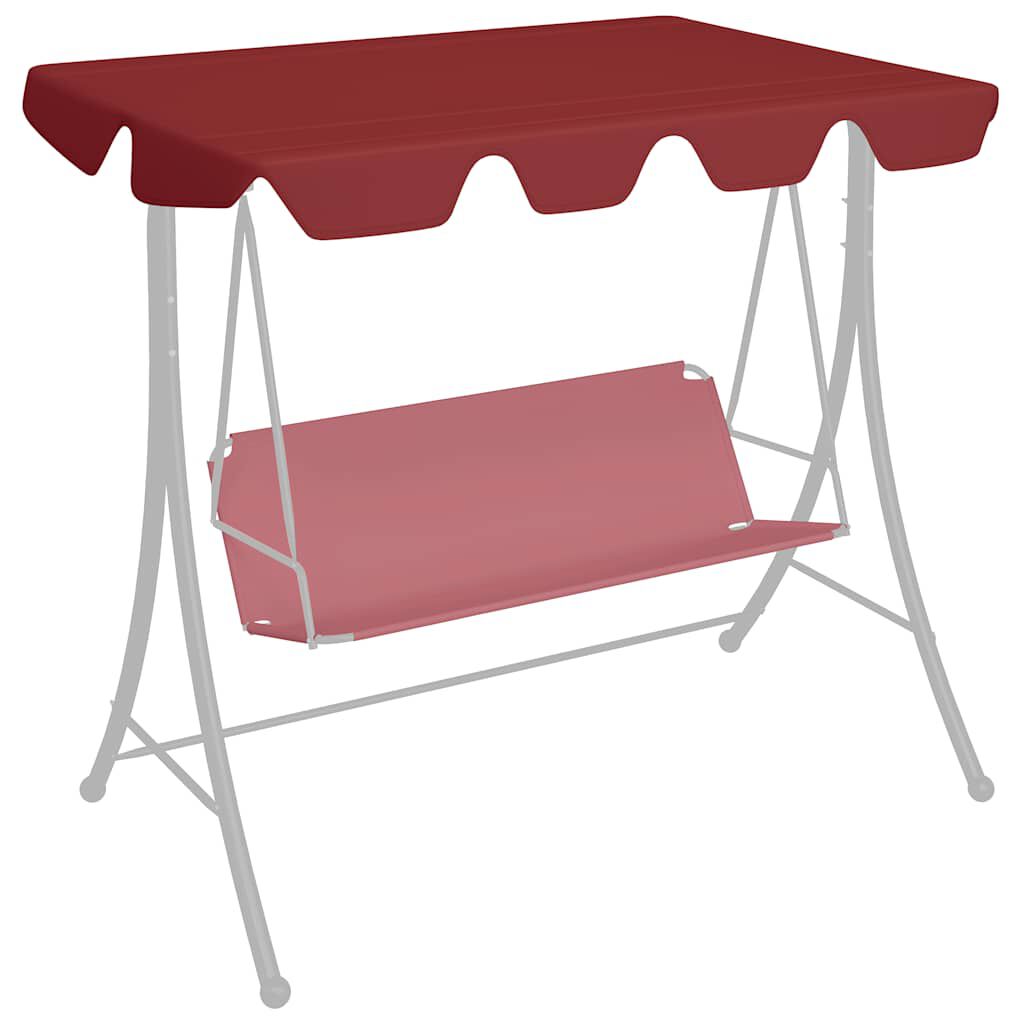 vidaXL Replacement Canopy for Garden Swing Wine Red 188/168x145/110 cm