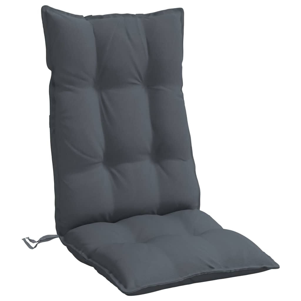 vidaXL Highback Chair Cushions 2 pcs Anthracite Oxford Fabric