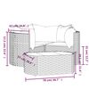 vidaXL 4 Piece Garden Lounge Set with Cushions Brown Poly Rattan