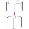 vidaXL Garden Planters 2 pcs Hexagon 46x40x45 cm Weathering Steel