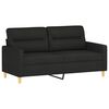 vidaXL 2-Seater Sofa Black 140 cm Fabric