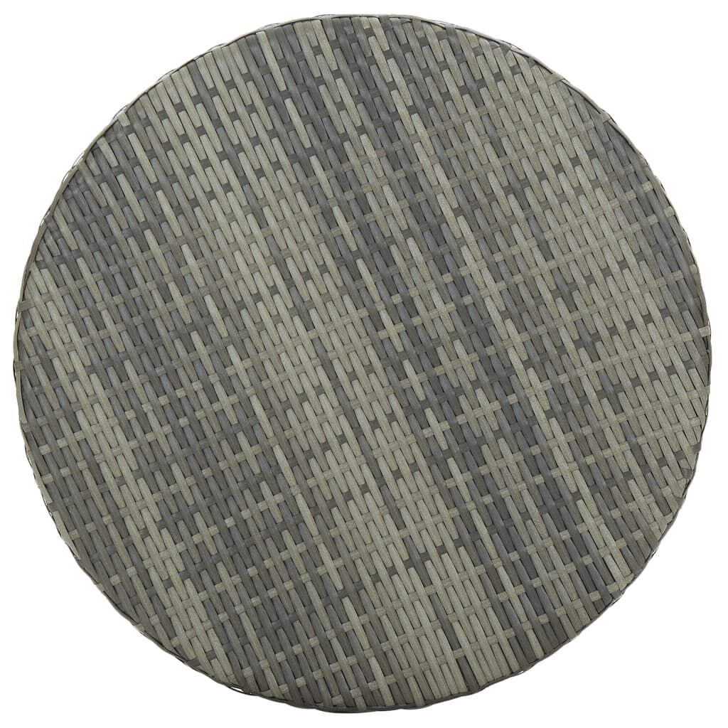 vidaXL Garden Table Grey 60.5x106 cm Poly Rattan