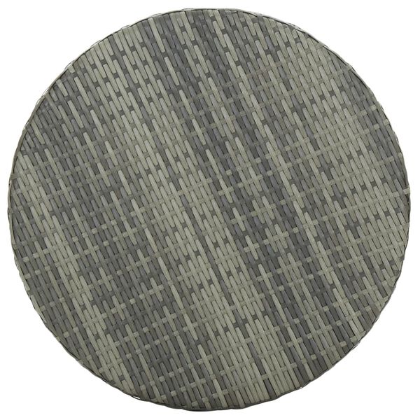 vidaXL Garden Table Grey 60.5x106 cm Poly Rattan