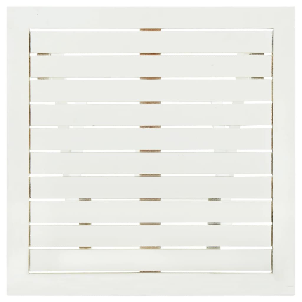 vidaXL Bistro Table White 46x46x47 cm Solid Acacia Wood
