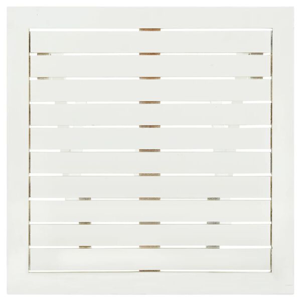vidaXL Bistro Table White 46x46x47 cm Solid Acacia Wood