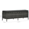 vidaXL 3 Piece Garden Lounge Set with Cushions Poly Rattan Grey