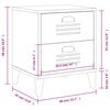 vidaXL Bedside Cabinet VIKEN Black Engineered Wood