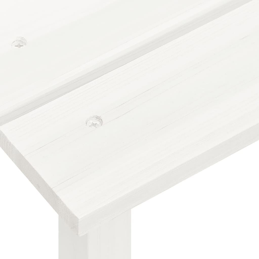 vidaXL Garden Adirondack Chair with Table Solid Fir Wood White