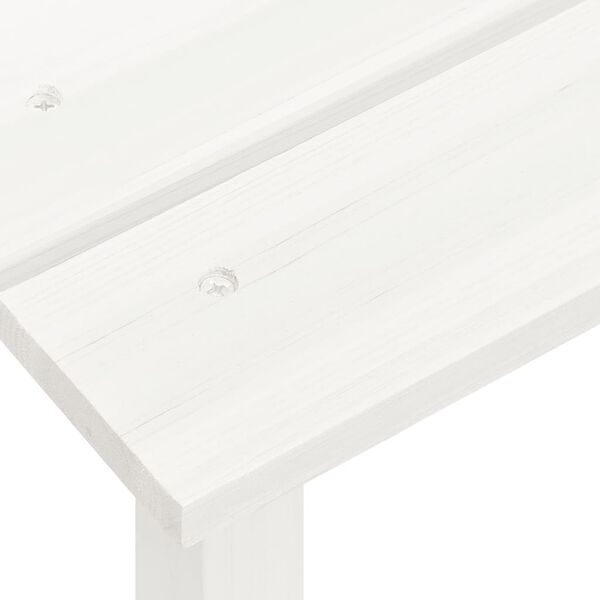 vidaXL Garden Adirondack Chair with Table Solid Fir Wood White