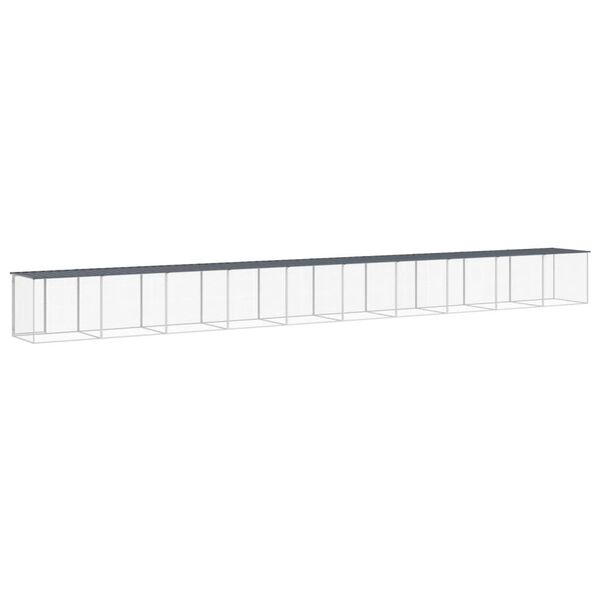 vidaXL Chicken Cage with Roof Anthracite 1003x98x90 cm Galvanised Steel