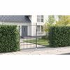 vidaXL Double Gate with Lock Grey 299.5 x 249.5 cm Steel