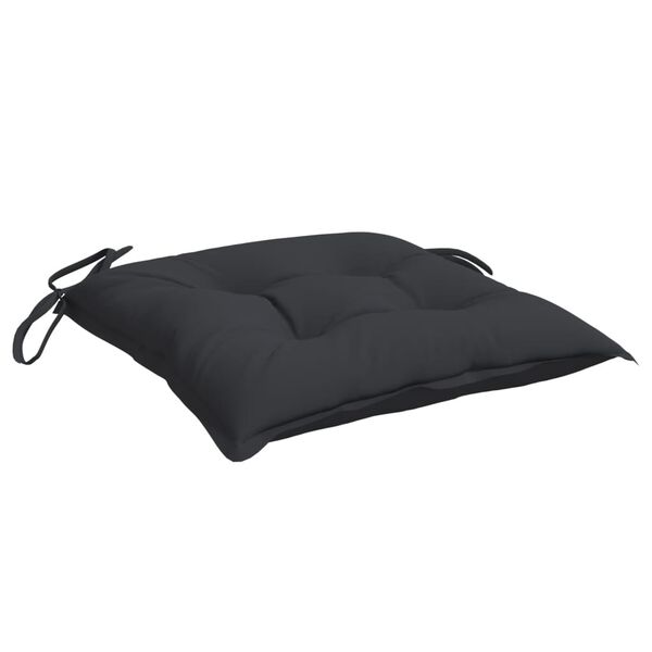 vidaXL Chair Cushions 4 pcs Black 40x40x7 cm Oxford Fabric