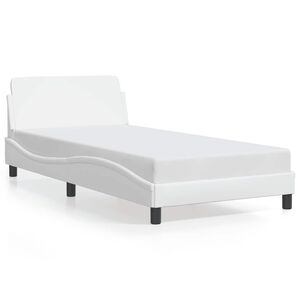 vidaXL Bed Frame "Dover" White 100x190 cm Faux Leather