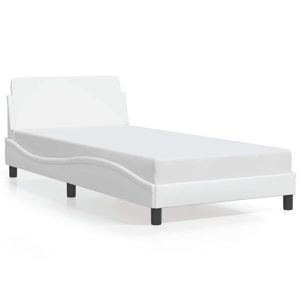 vidaXL Bed Frame "Dover" White 100x190 cm Faux Leather