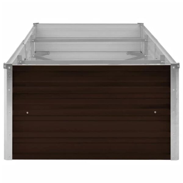 vidaXL Garden Raised Bed Brown 240x80x45 cm Galvanised Steel